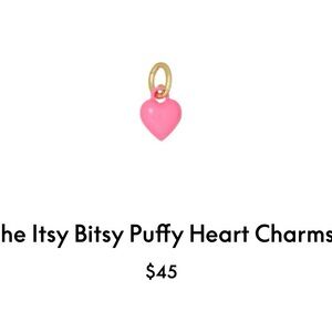Roxanne Assoulin The Itsy Bitsy Puffy Heart Charm Fuchsia firm price